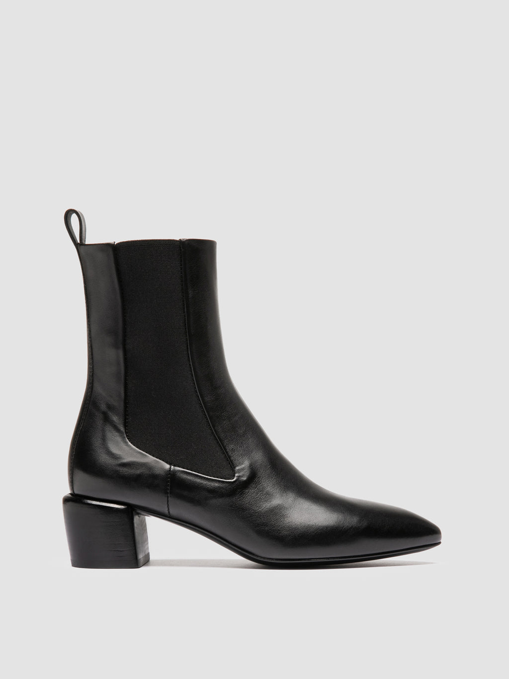 FEBE 003 - Black Leather Chelsea Boots - image 1,side view