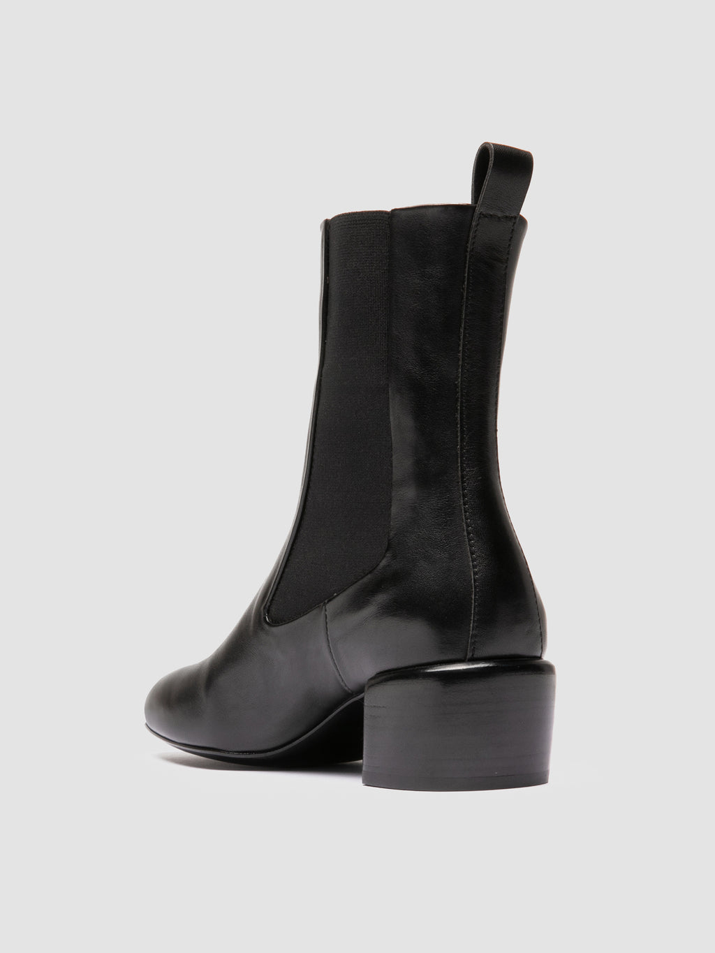 FEBE 003 - Black Leather Chelsea Boots - image 4,side view