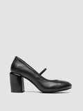 FELICIA 007 - Black Leather Ballerina Shoes - thumb image 1,side view