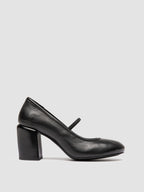 FELICIA 007 - Black Leather Mary Jane Shoes