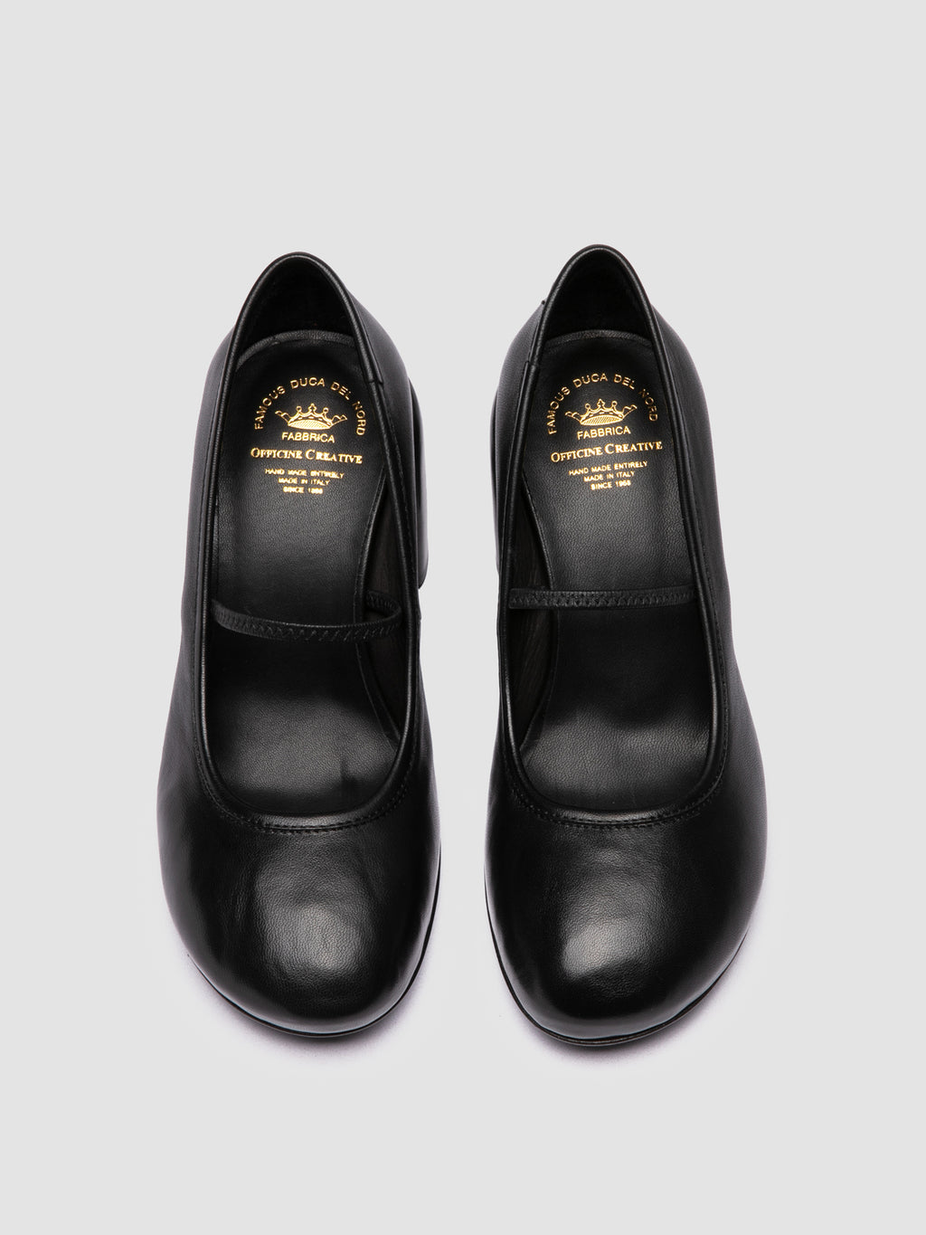 FELICIA 007 - Black Leather Ballerina Shoes - image 2,side view