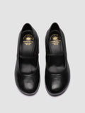 FELICIA 007 - Black Leather Ballerina Shoes - thumb image 2,side view