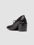 FELICIA 007 - Black Leather Ballerina Shoes - thumb image 4,side view