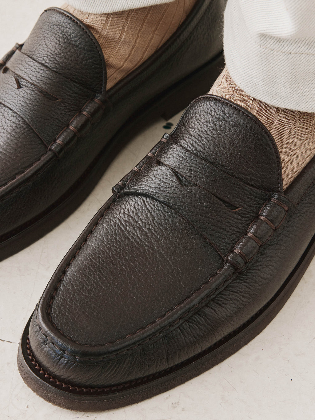 BALFRON FLEXI 001 - Brown Leather Penny Loafers Officine Creative - 7