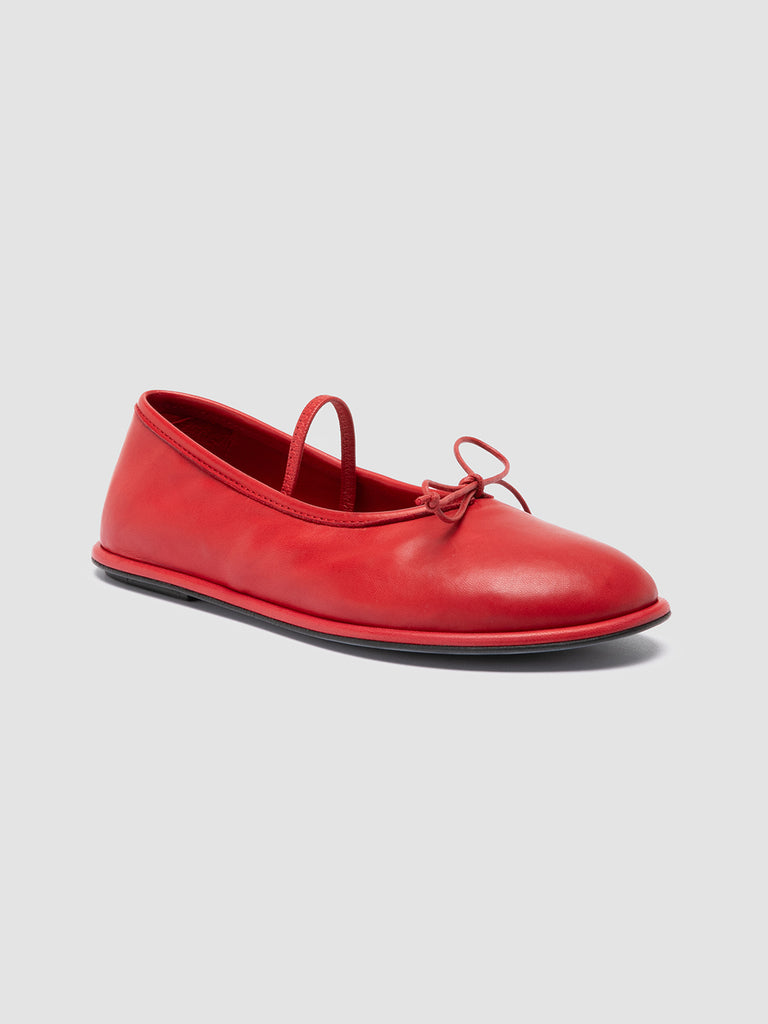 FONTAYNE 001 - Red Leather Ballerina Shoes Women Officine Creative - 3