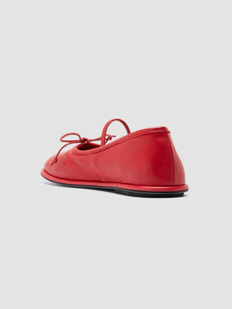 FONTAYNE 001 - Red Leather Ballerina Shoes Women Officine Creative - 4