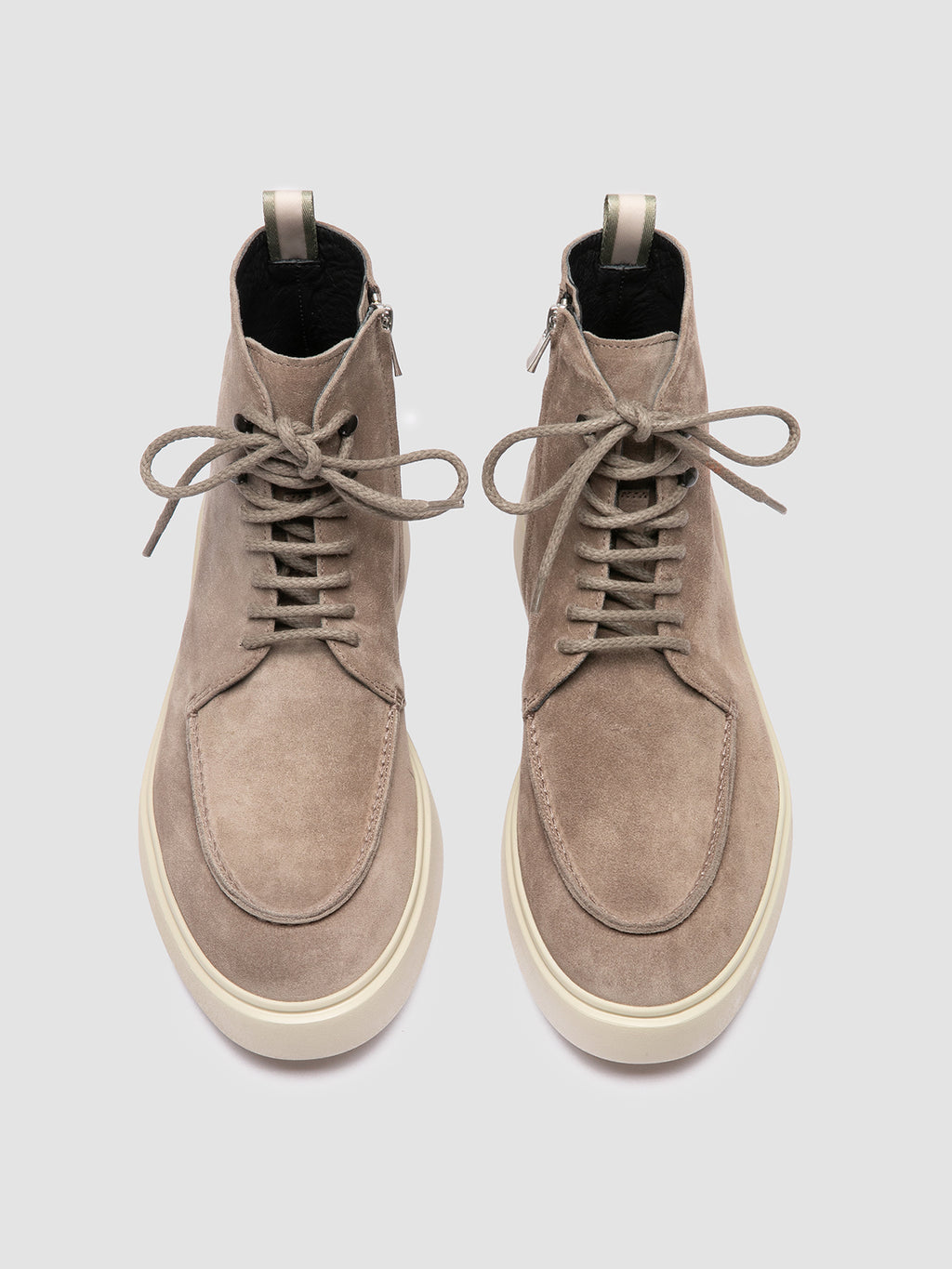 FRAME 004 - Taupe Suede Lace-up Boots