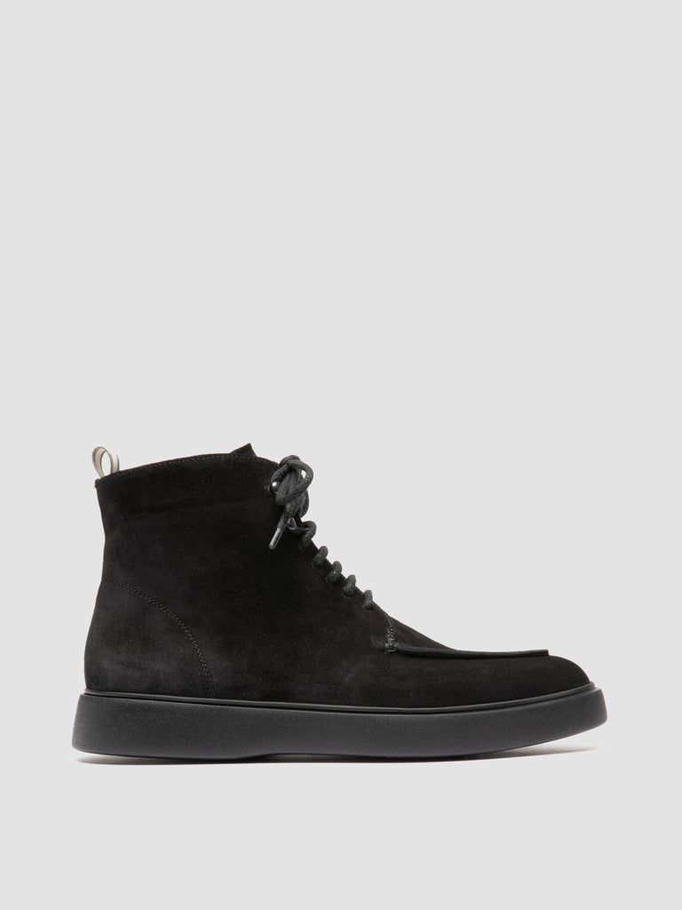 FRAME 004 - Black Suede Lace-up Boots
