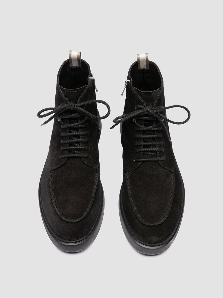 FRAME 004 - Black Suede Lace-up Boots