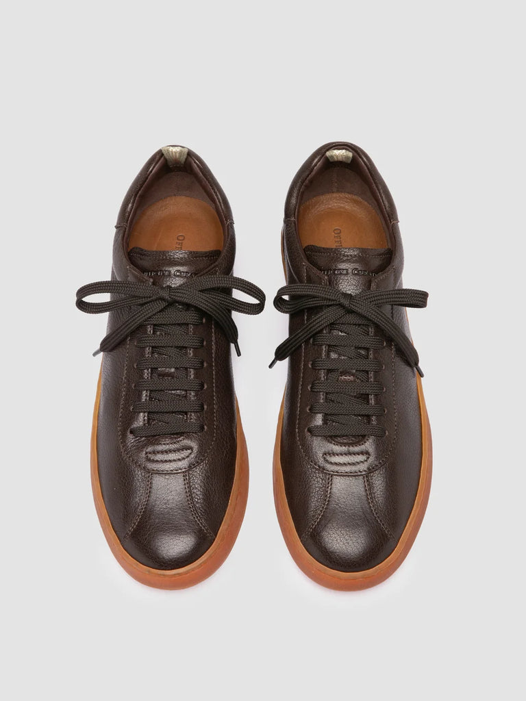 GINNASIO 001 - Brown Leather Sneakers