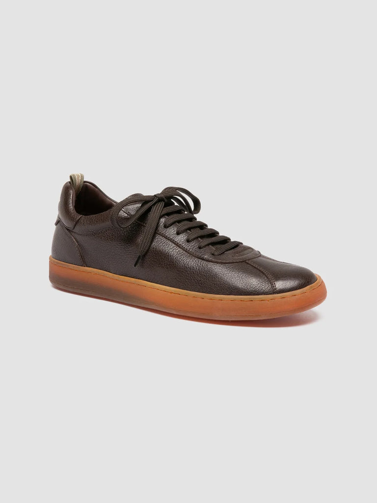 GINNASIO 001 - Brown Leather Sneakers