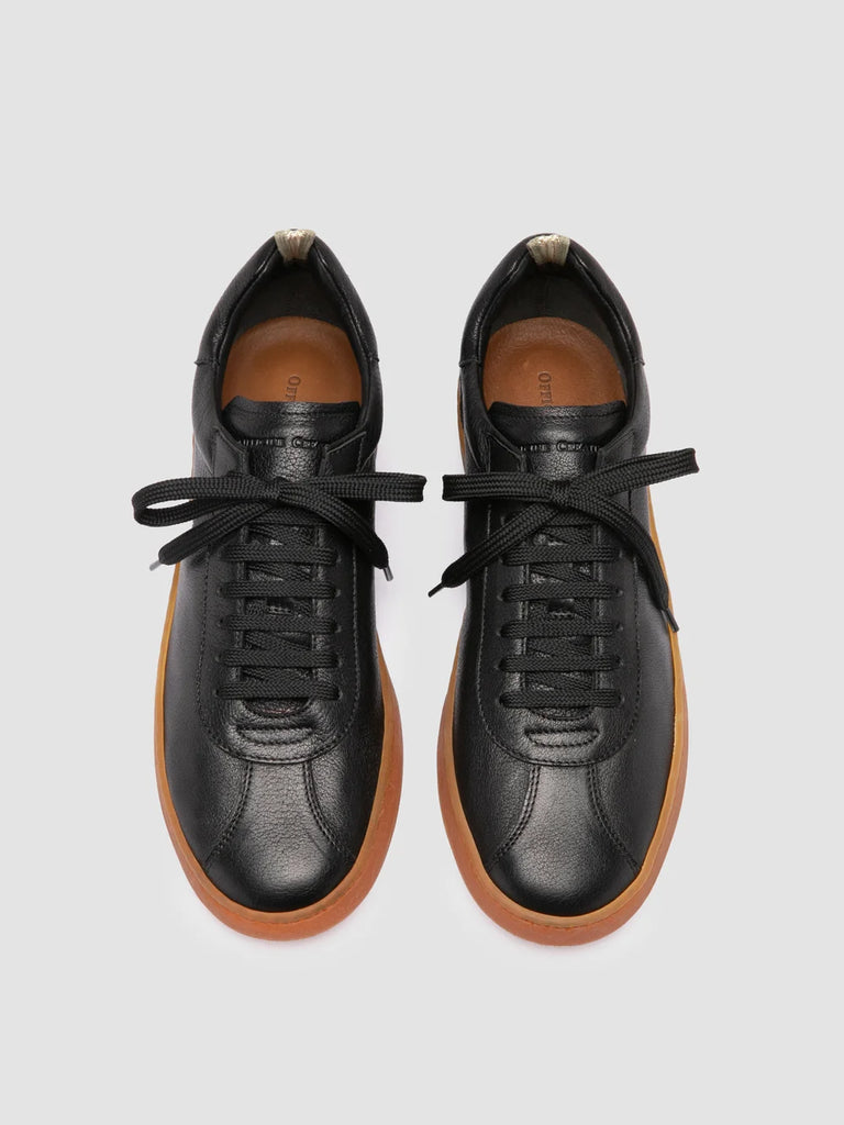 GINNASIO 001 - Black Leather Sneakers