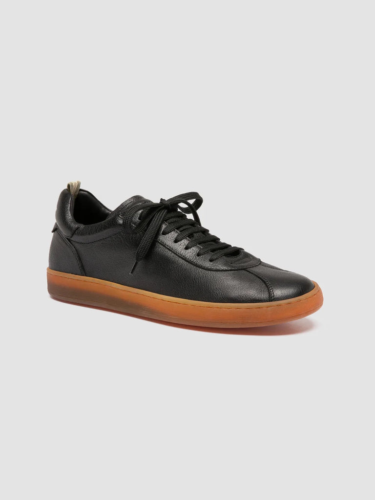GINNASIO 001 - Black Leather Sneakers