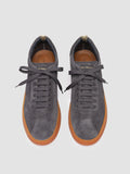 GINNASIO 001 - blaue Low-Top-Sneaker aus Wildleder - thumb image 2,side view