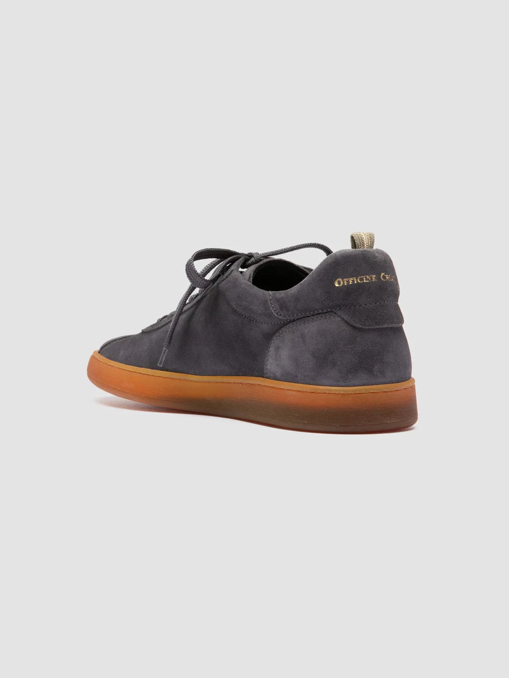GINNASIO 001 - blaue Low-Top-Sneaker aus Wildleder - image 4,side view