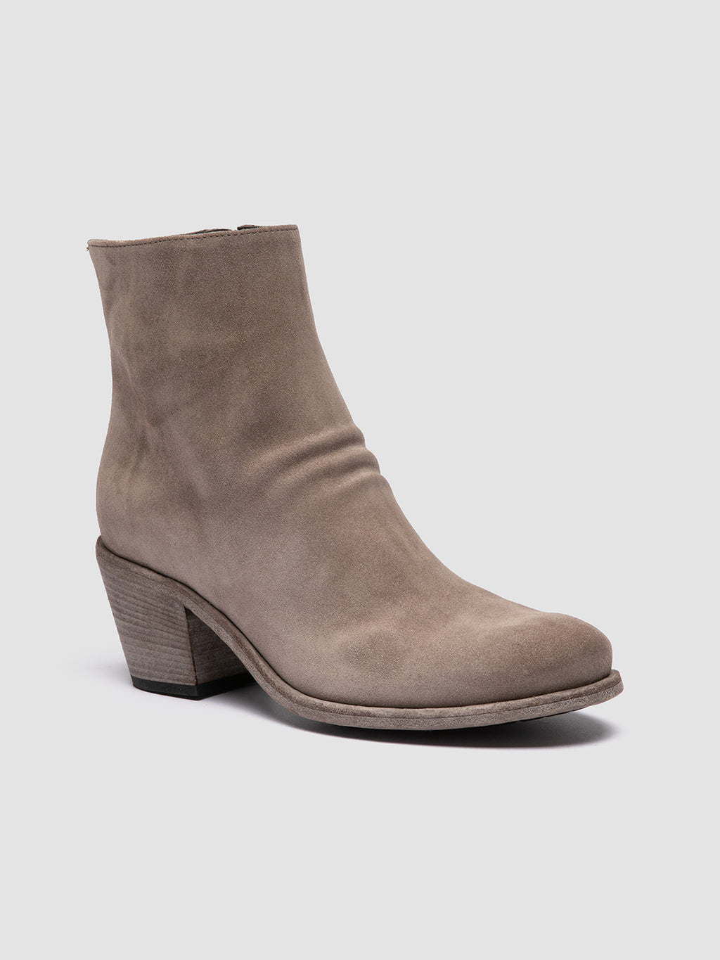 GODEAU 001 - Taupe Suede Zipped Boots