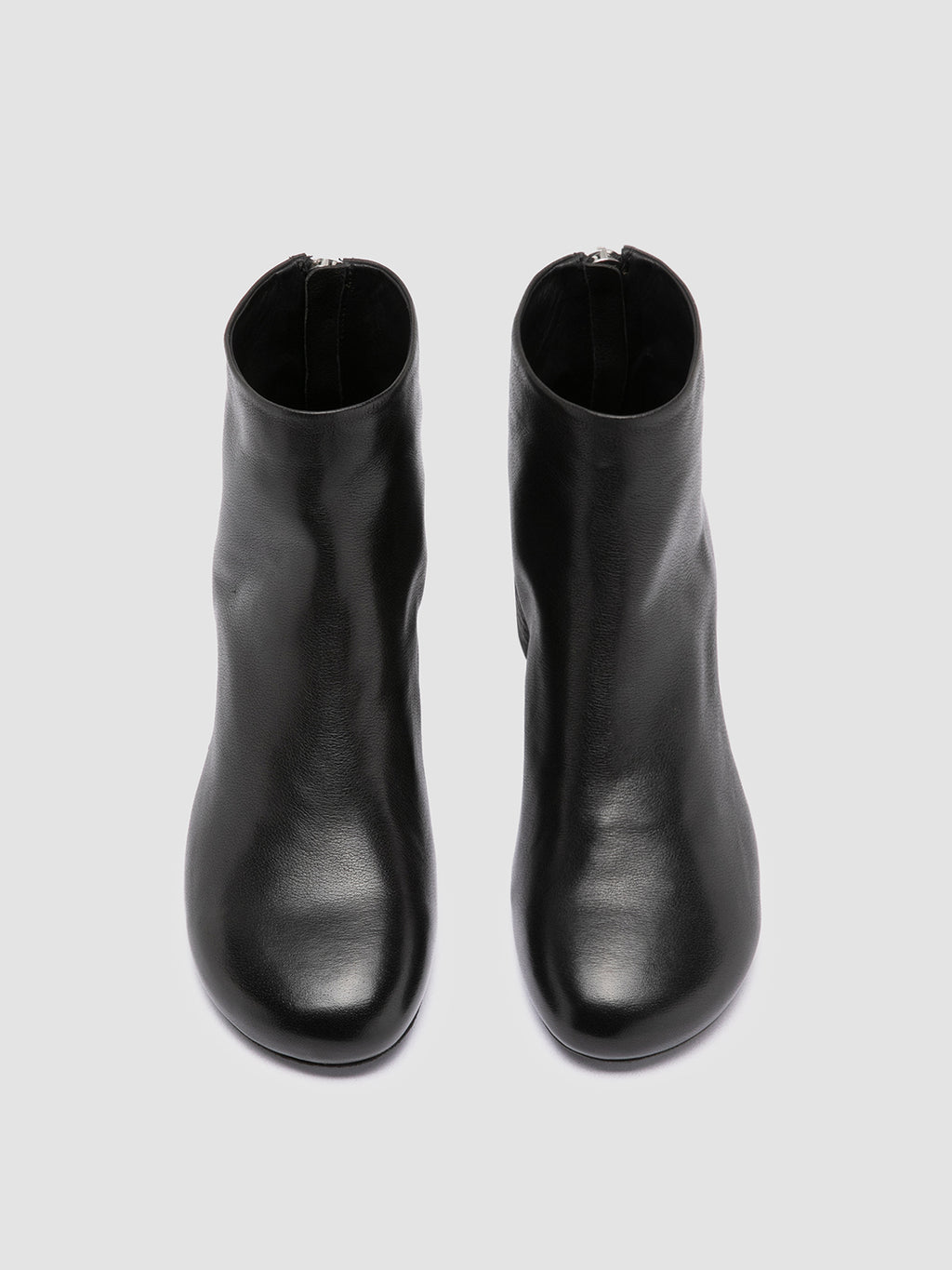 HADRY 001 - Black Leather Zipped Boots