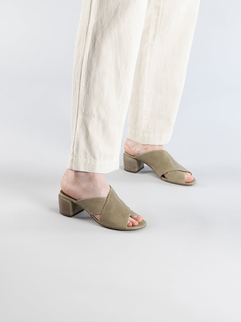 HADRY 007 - Green Leather Slide Sandals Women Officine Creative - 6