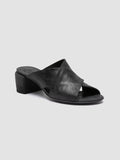 HADRY 007 - Black Leather Slide Sandals