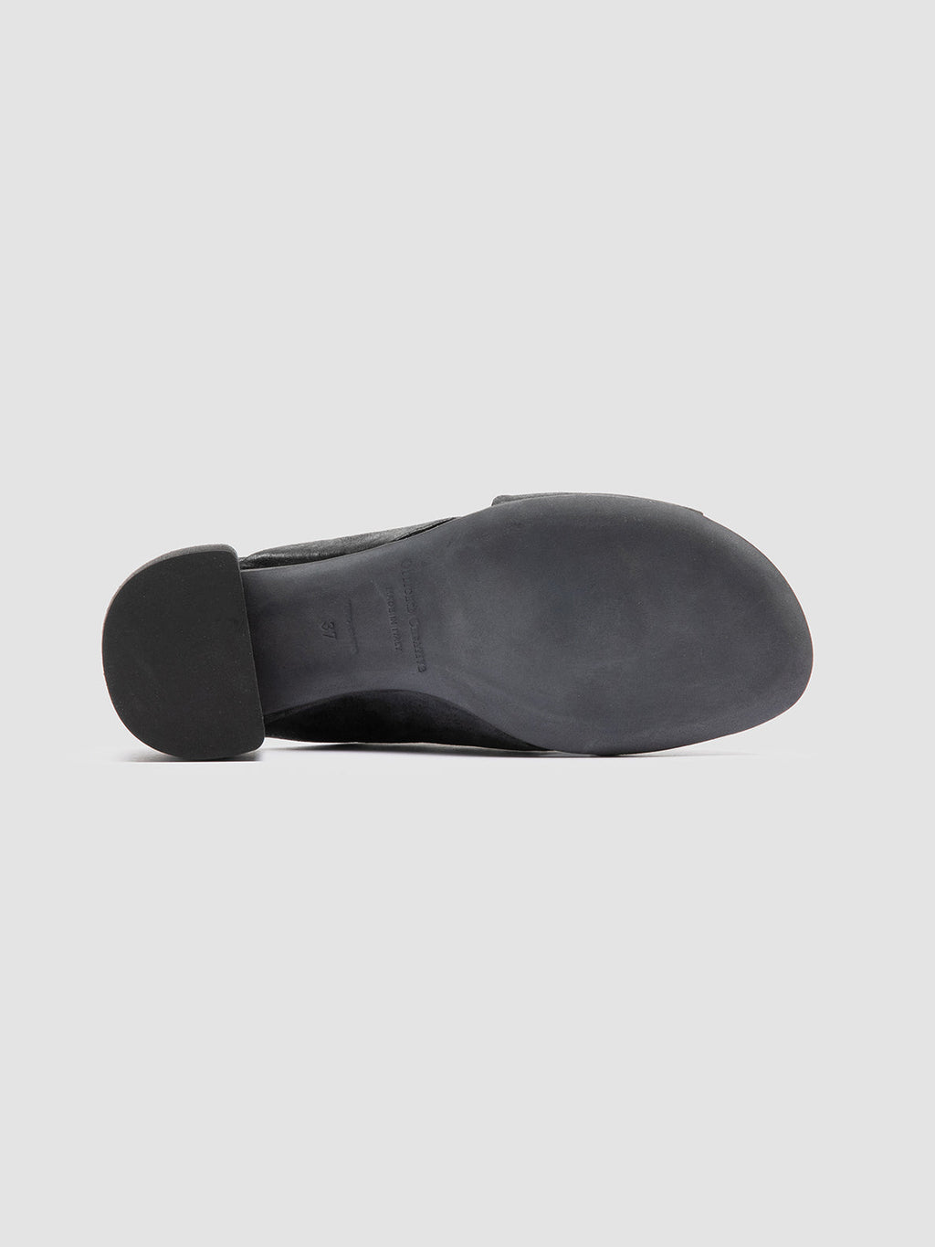 HADRY 007 - Black Leather Slide Sandals