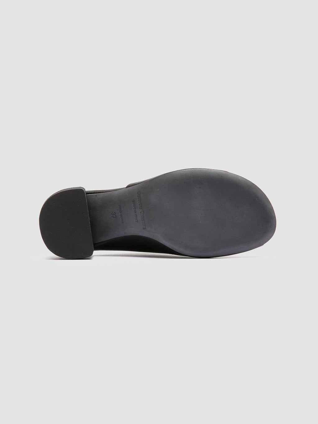 HADRY 008 - Black Leather Slide Sandals