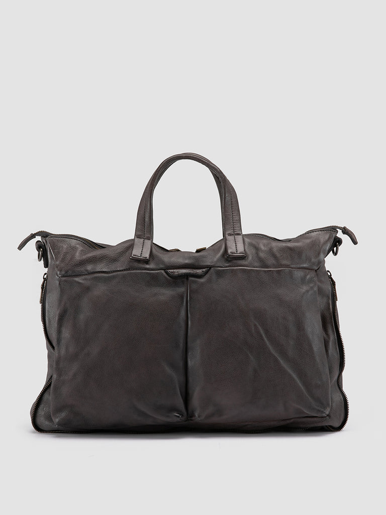 HELMET 046 - Grey Leather Briefcase