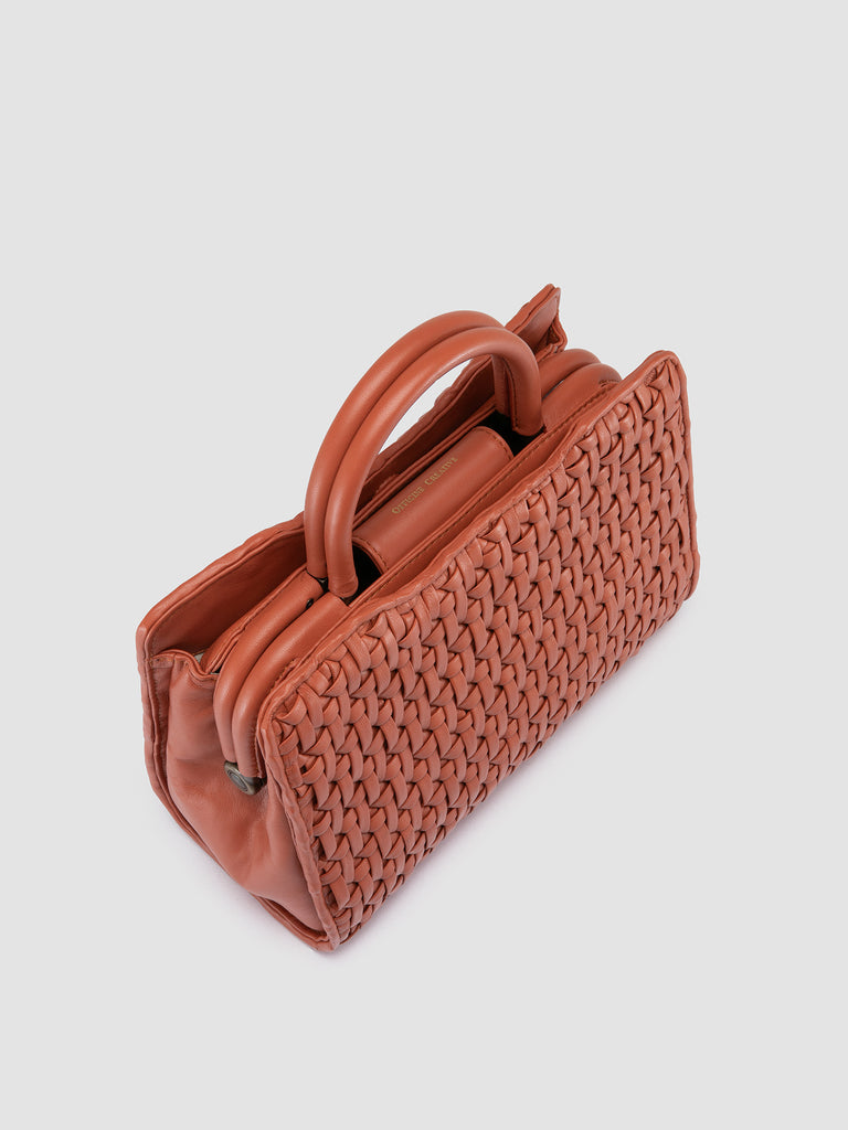 HELEN 025 - Salmon Pink Leather Hand Bag