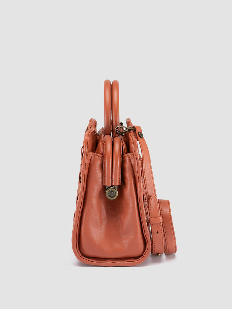 HELEN 025 - Salmon Pink Leather Hand Bag
