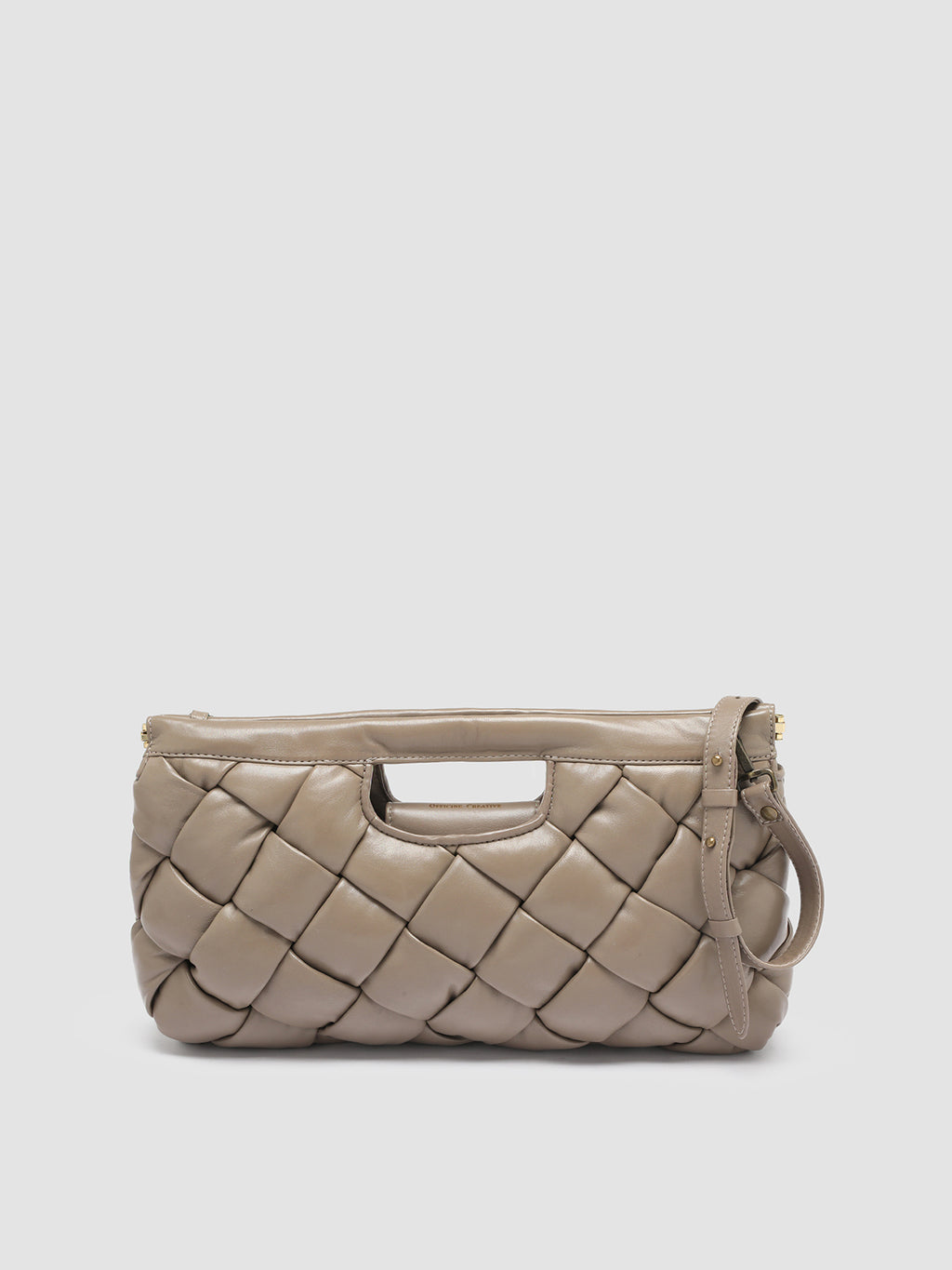 HELEN 026 Massive - Taupe Leather Clutch Bag