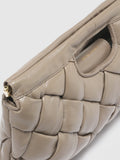 HELEN 026 Massive - Taupe Leather Clutch Bag