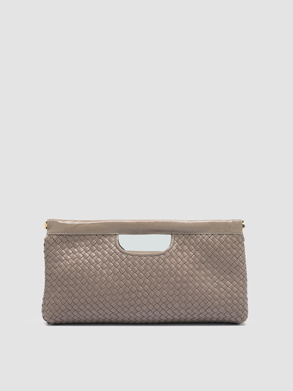 HELEN 026 Mignon - Taupe Leather Clutch Bag