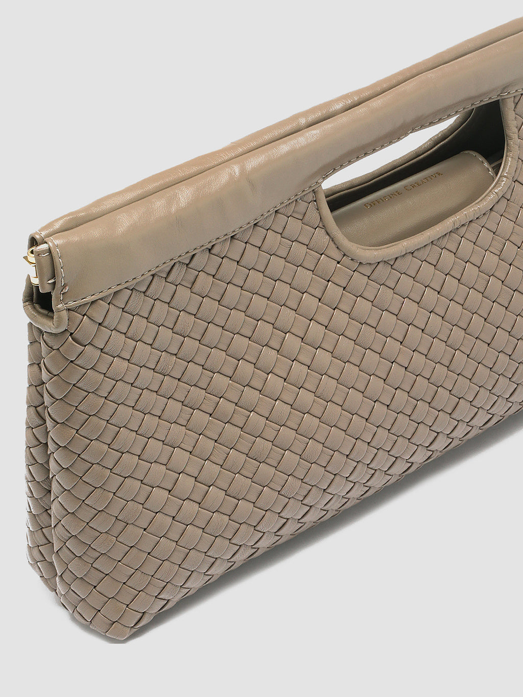 HELEN 026 Mignon - Taupe Leather Clutch Bag