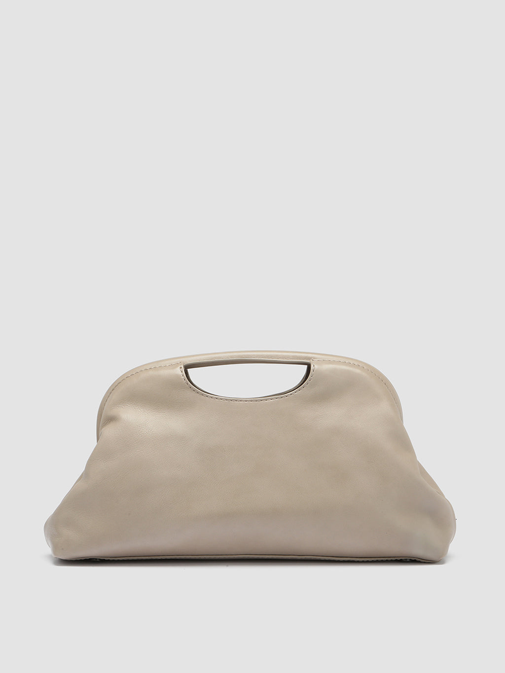 HELEN 02 - Taupe Leather Clutch Bag