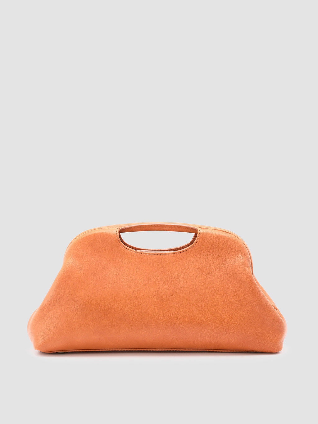 HELEN 02 - orangefarbene Leder-Clutch-Tasche