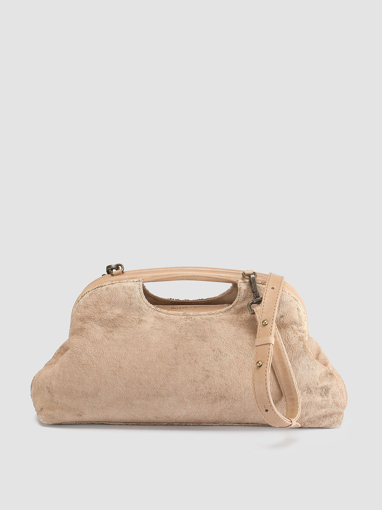 HELEN 02 - Taupe Leather Clutch Bag