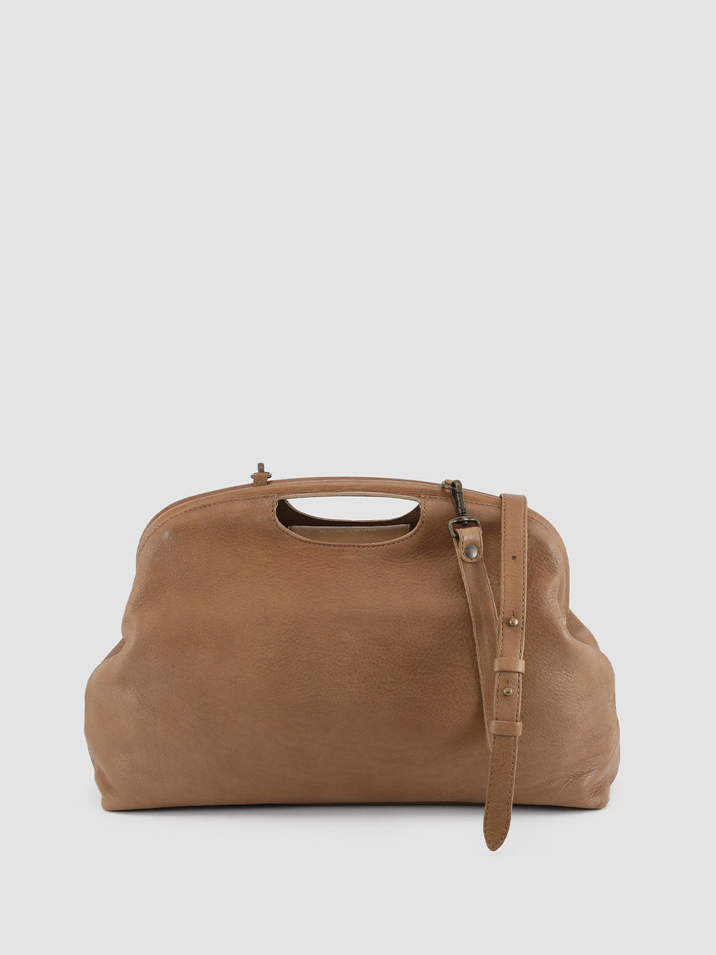 HELEN 05 - Brown Leather Clutch Bag