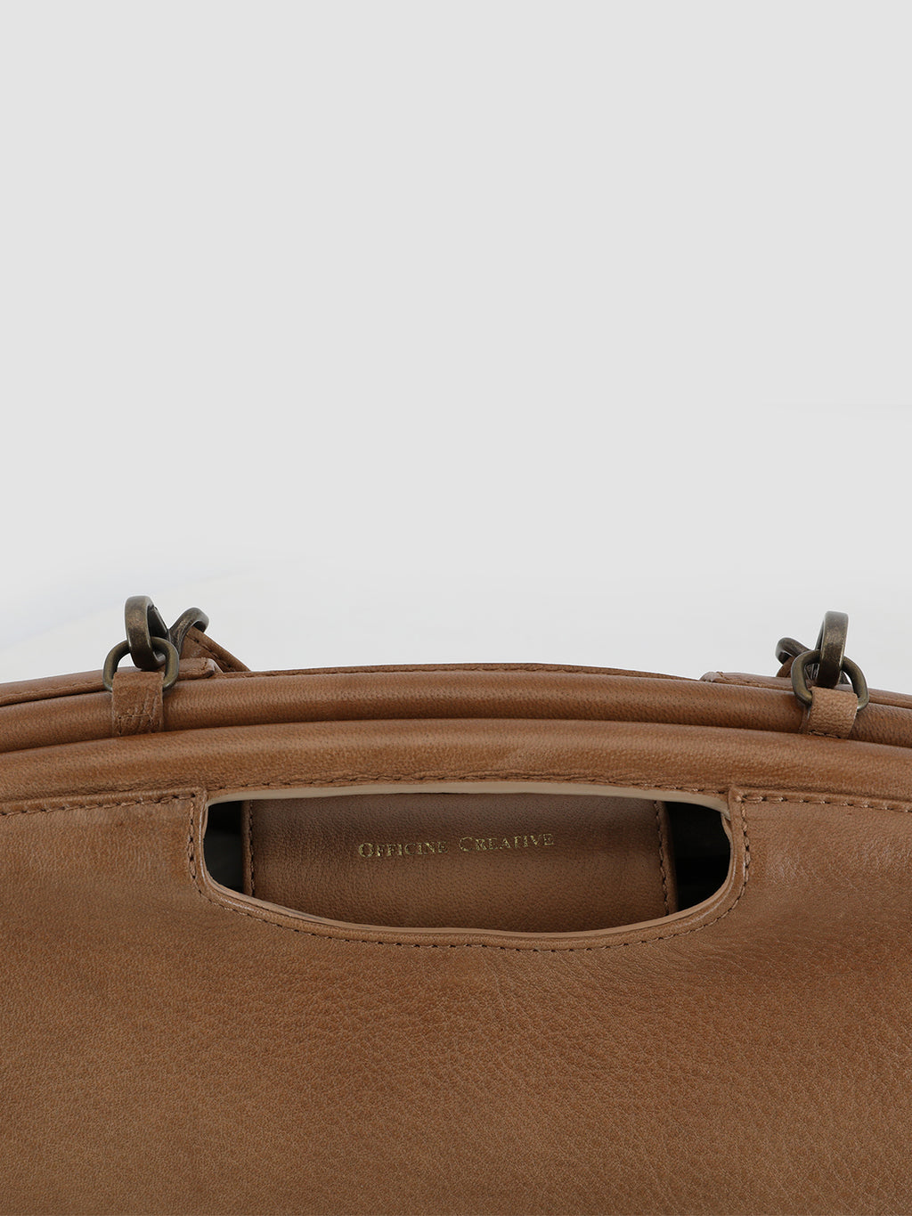 HELEN 05 - Brown Leather Clutch Bag