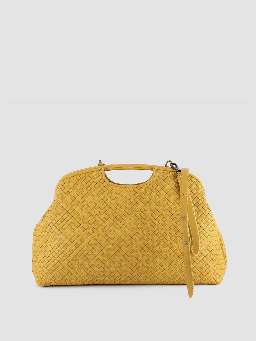 HELEN 09 - Yellow Leather Clutch Bag