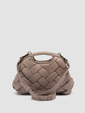 HELEN 12 Plug - Taupe Woven Leather Clutch Bag