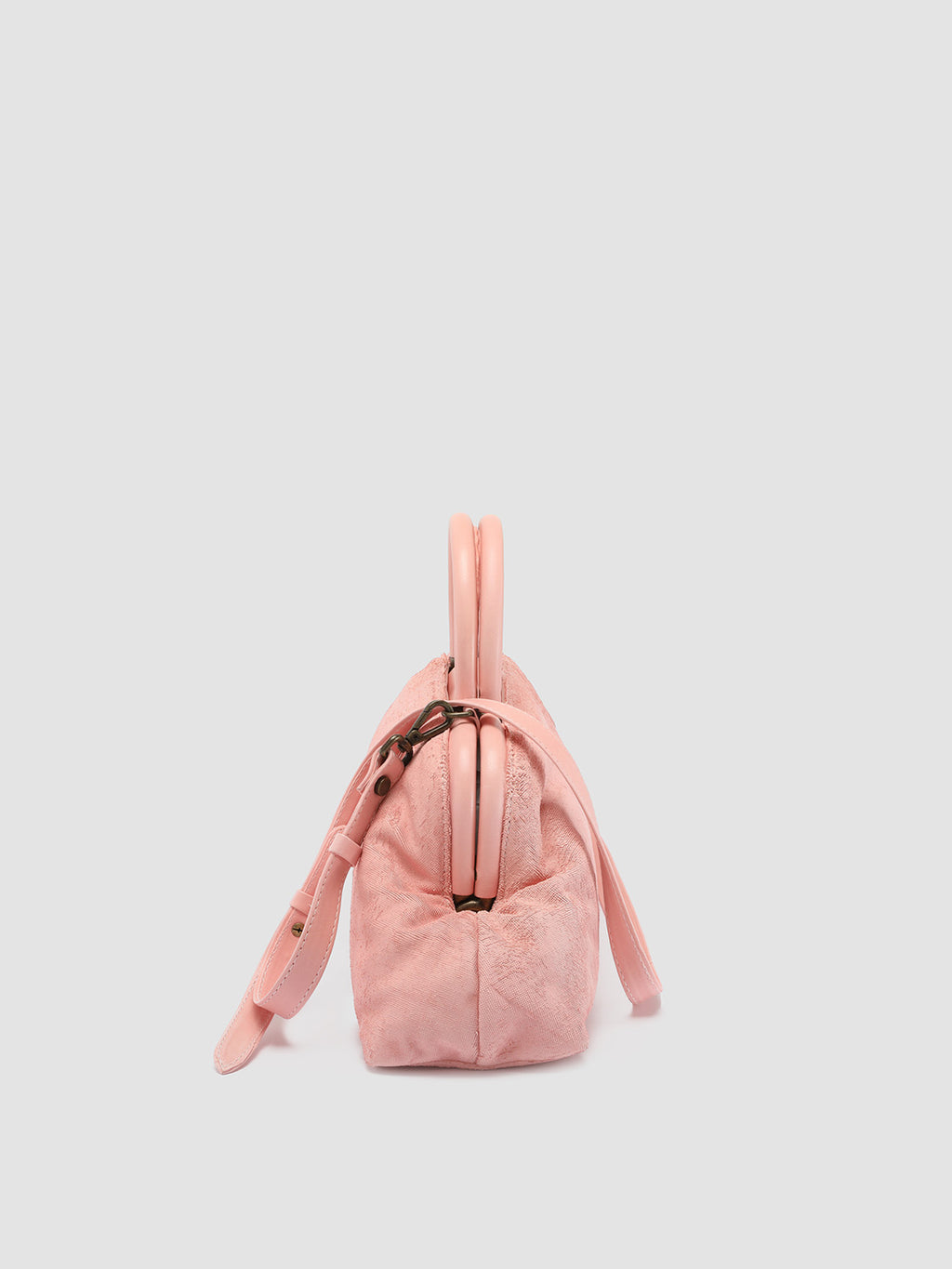 HELEN 19 – Roséfarbene Ledertasche mit Griff