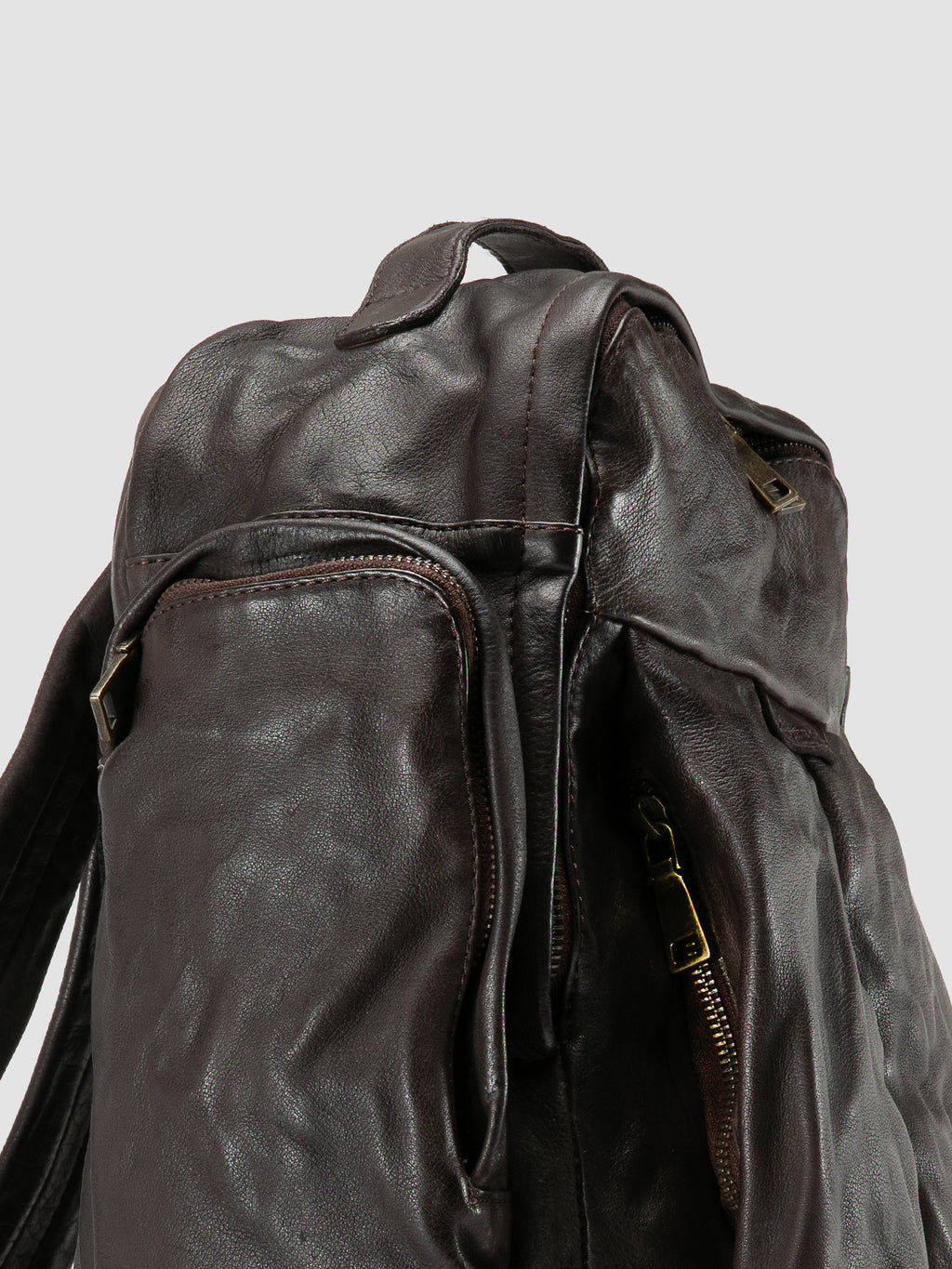 HELMET 042 - Brown Leather Backpack