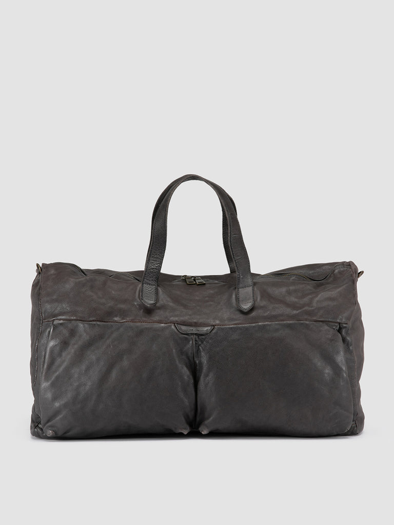 HELMET 043 - Grey Leather Weekend Bag