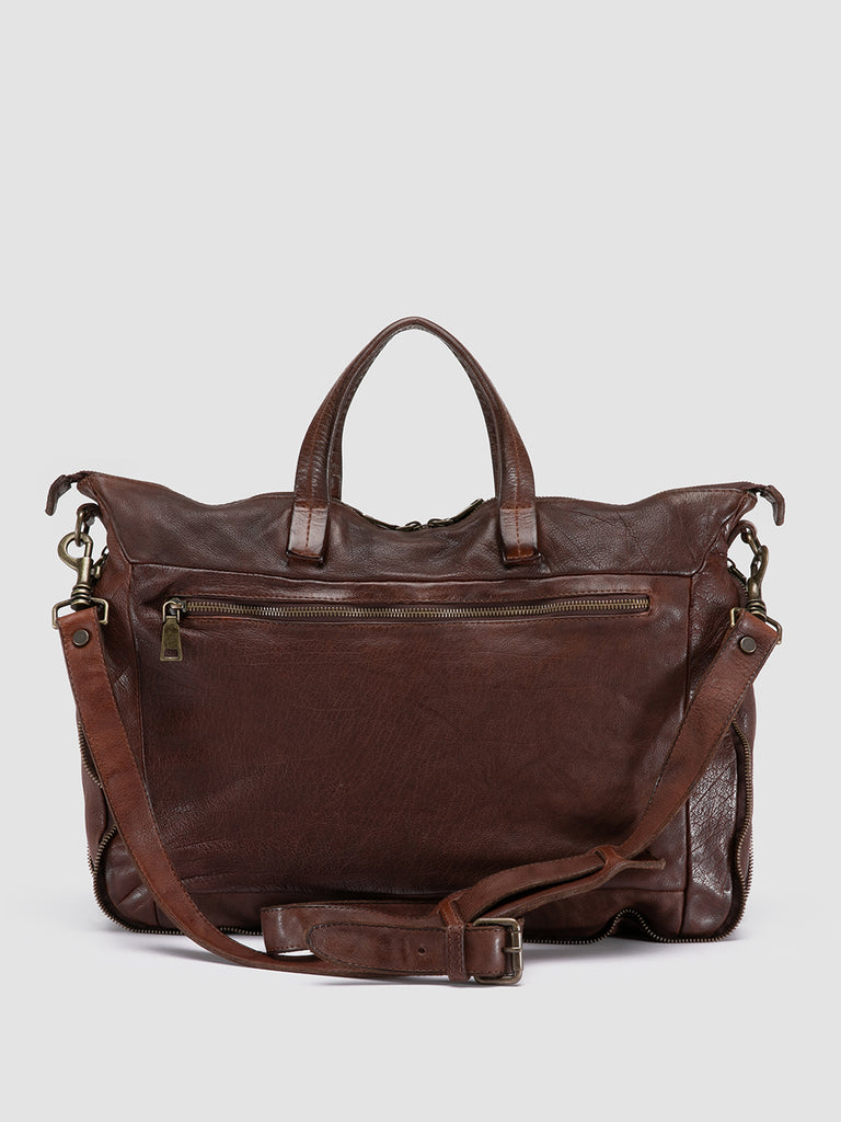 HELMET 046 - Brown Leather Briefcase Officine Creative - 4