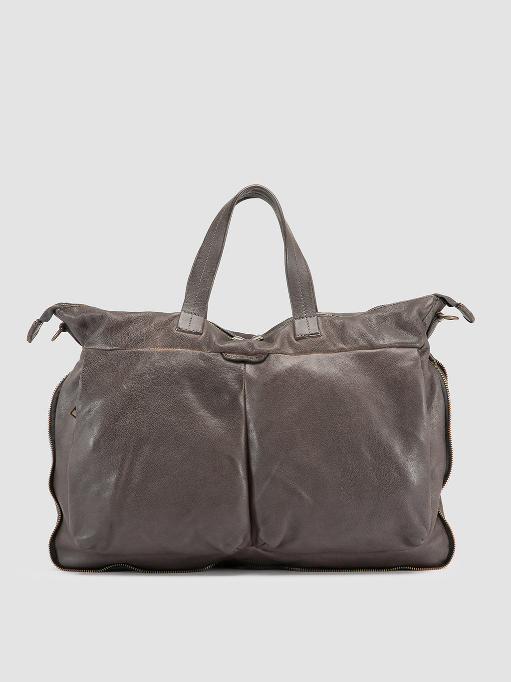 HELMET 046 - Grey Leather Briefcase - image 1,side view
