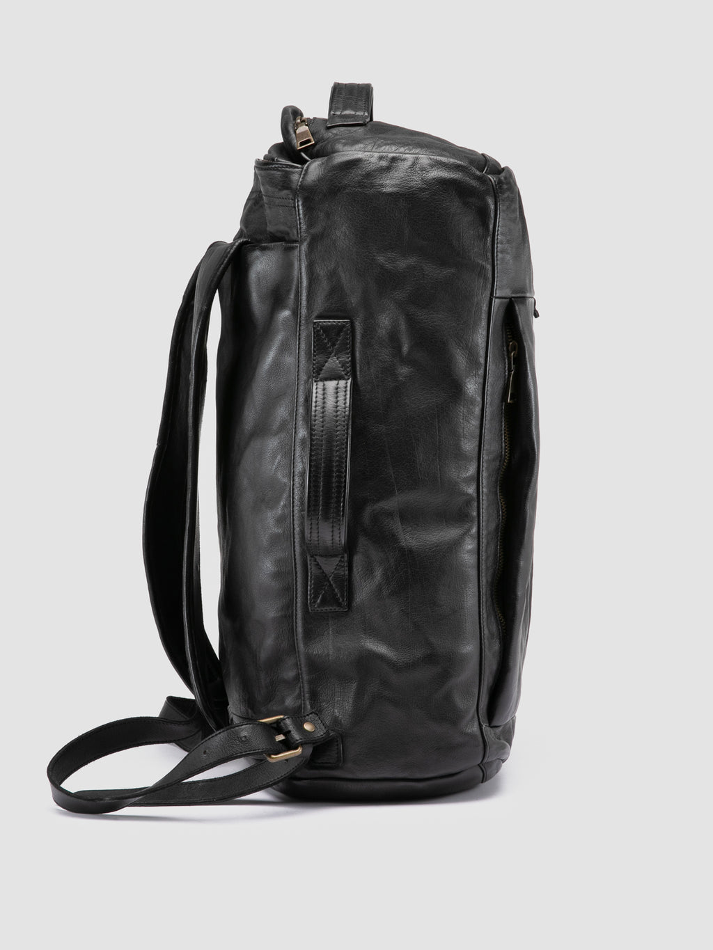 HELMET 052 - Black Leather Backpack Officine Creative - 3