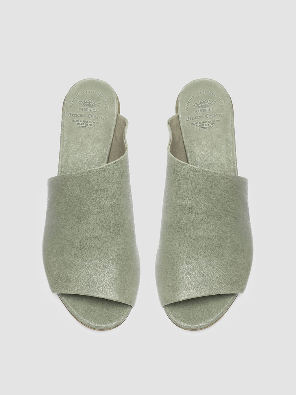 HELYETTE 016 - Green Leather Mules