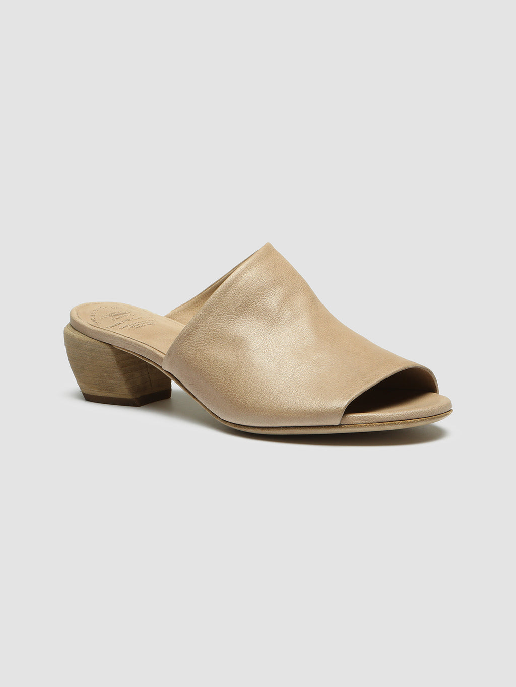 HELYETTE 016 - Taupe Leather Mules