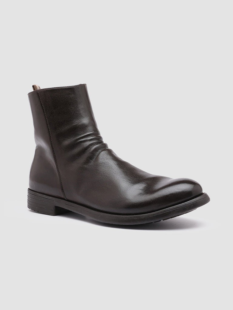 HIVE 010 - Brown Leather Zip Boots men Officine Creative - 3
