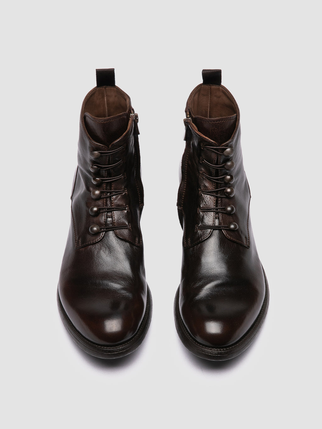 HIVE 051 - Brown Leather Zipped Boots Officine Creative - 2