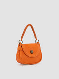 HOLES WOVEN 02 - orangefarbene Lederhandtasche